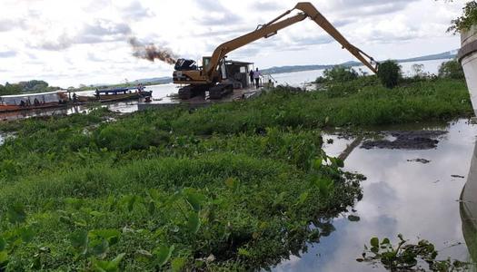 إزالة الحشائش المائية وورد النيل