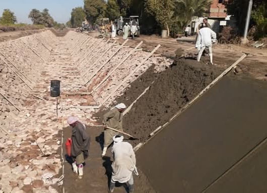 استكمال أعمال تأهيل ترعة دراو الرئيسية