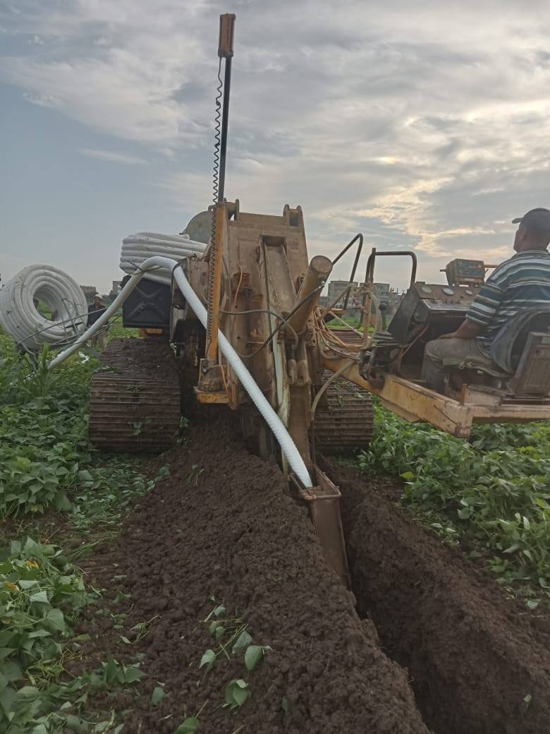 Construction of irrigation and drainage branches in South El Tina Plain