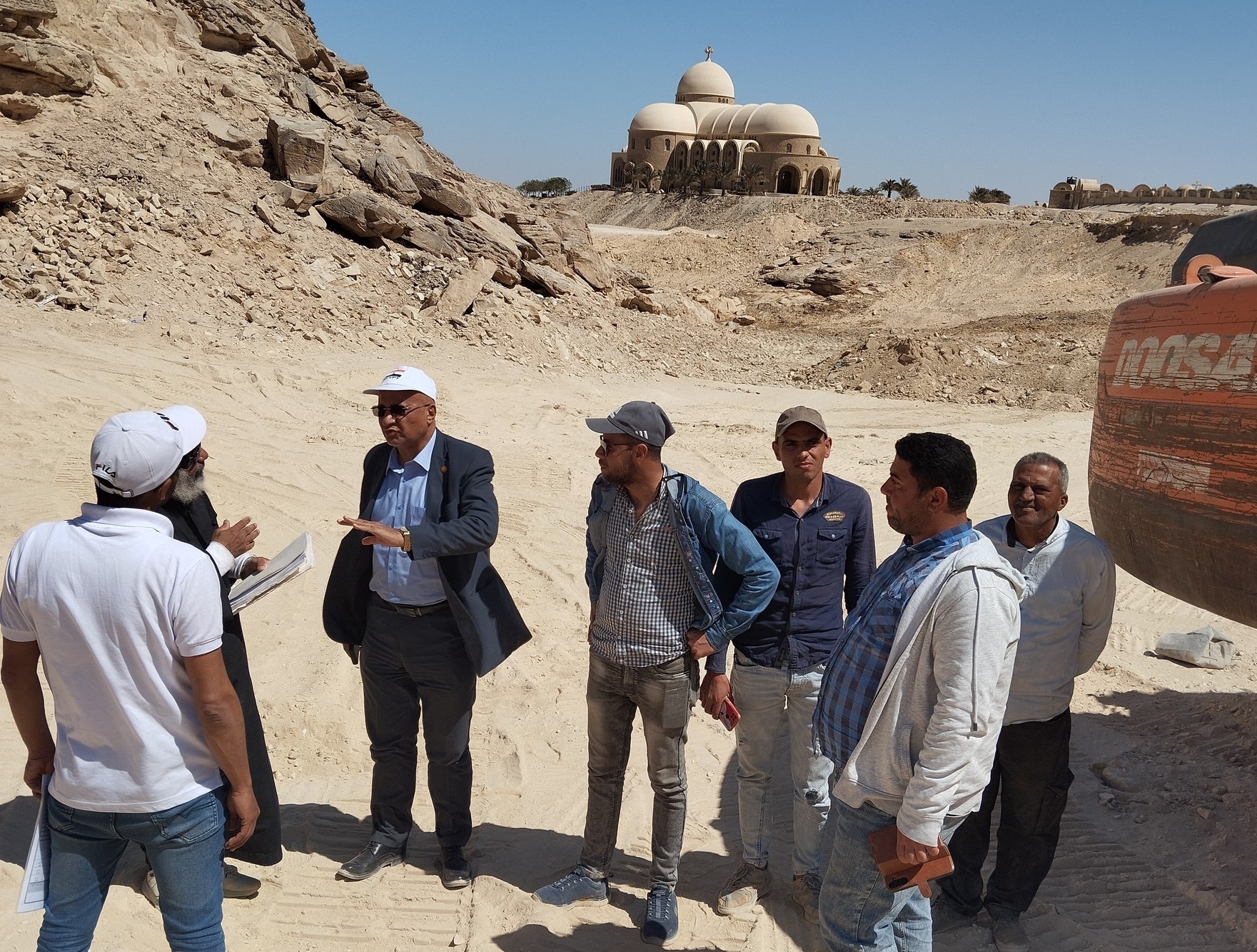 Eng. Adel Tawfik Inspects the Anba Bola Monastery Flood Protection Project Amid Praise for Progress and Performance