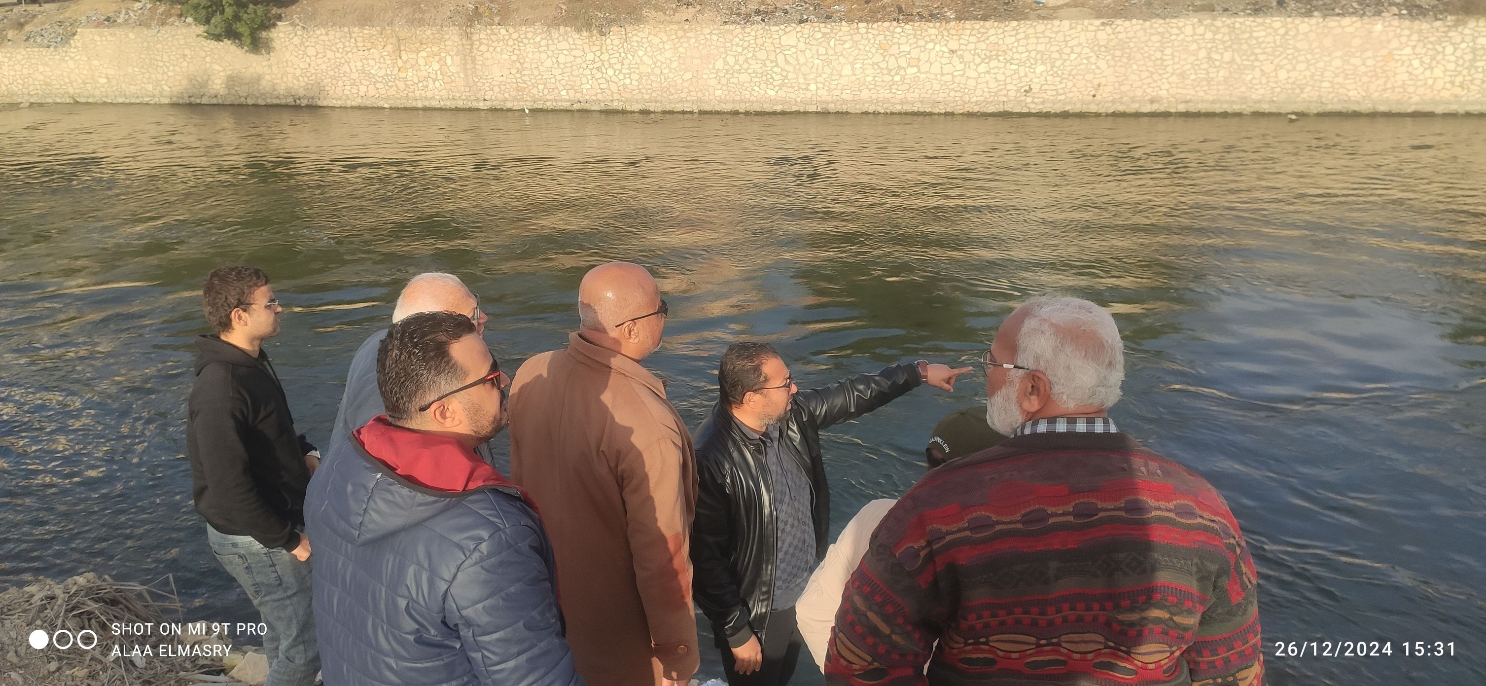 حماية جوانب ترعة النوبارية واعمال التكريك